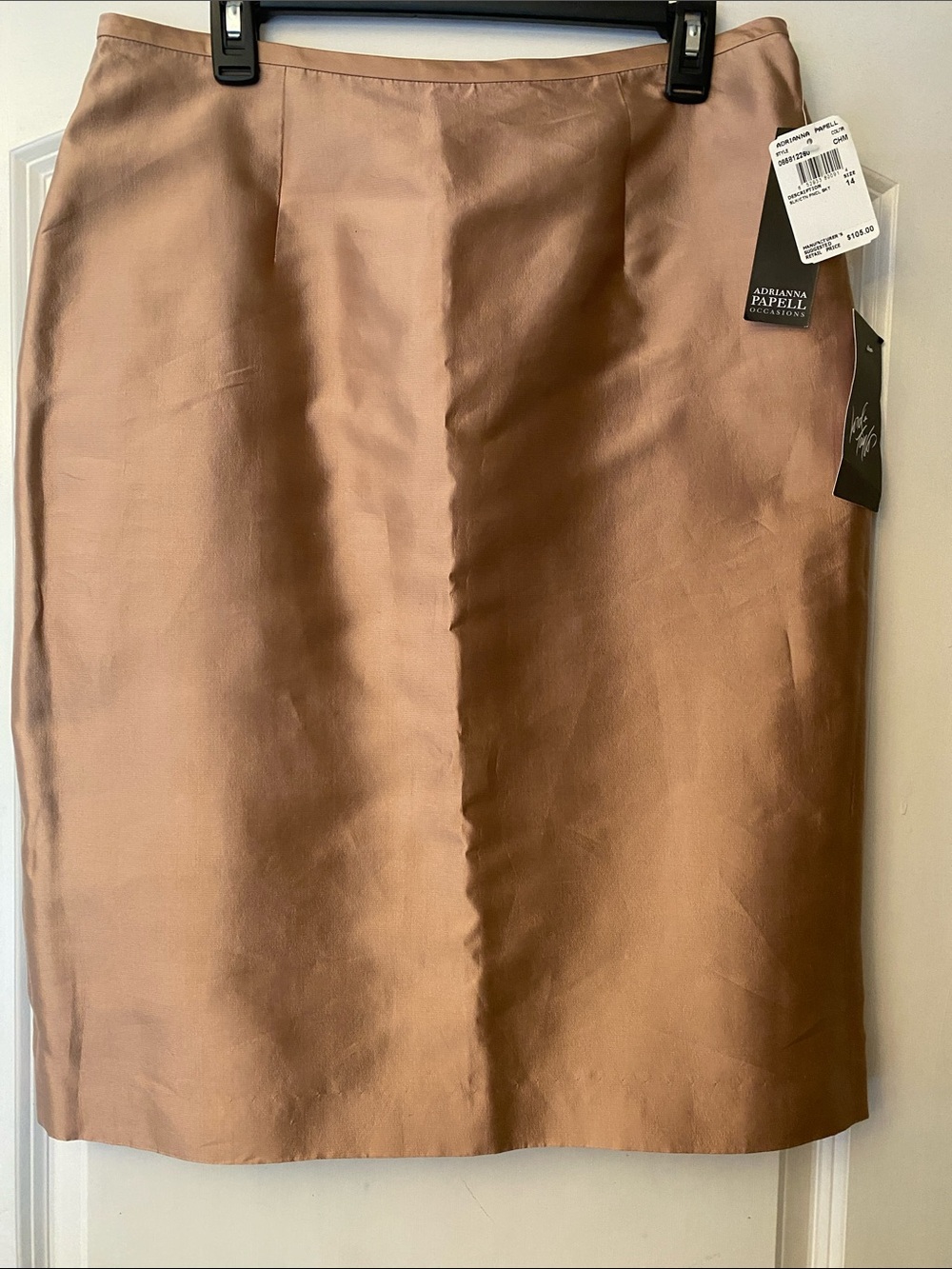 Adrianna Papell Occasions Silk Blend Pencil Skirt Size 14 NWT
